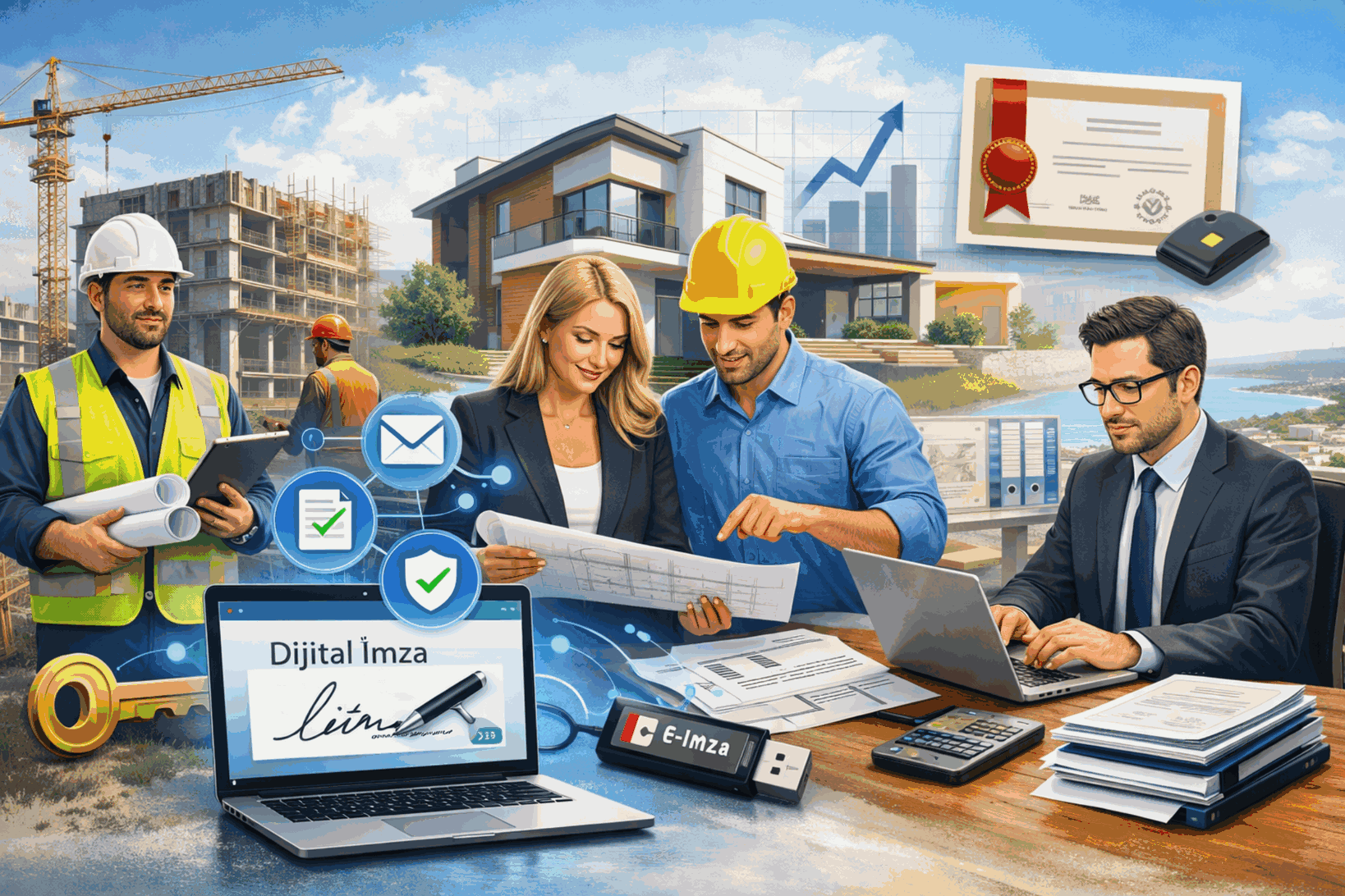 Didim E-İmza Aynı Gün Teslim | Şantiye Şefi, Müteahhit, Mali Müşavir, Mimar, İnşaat Mühendisi